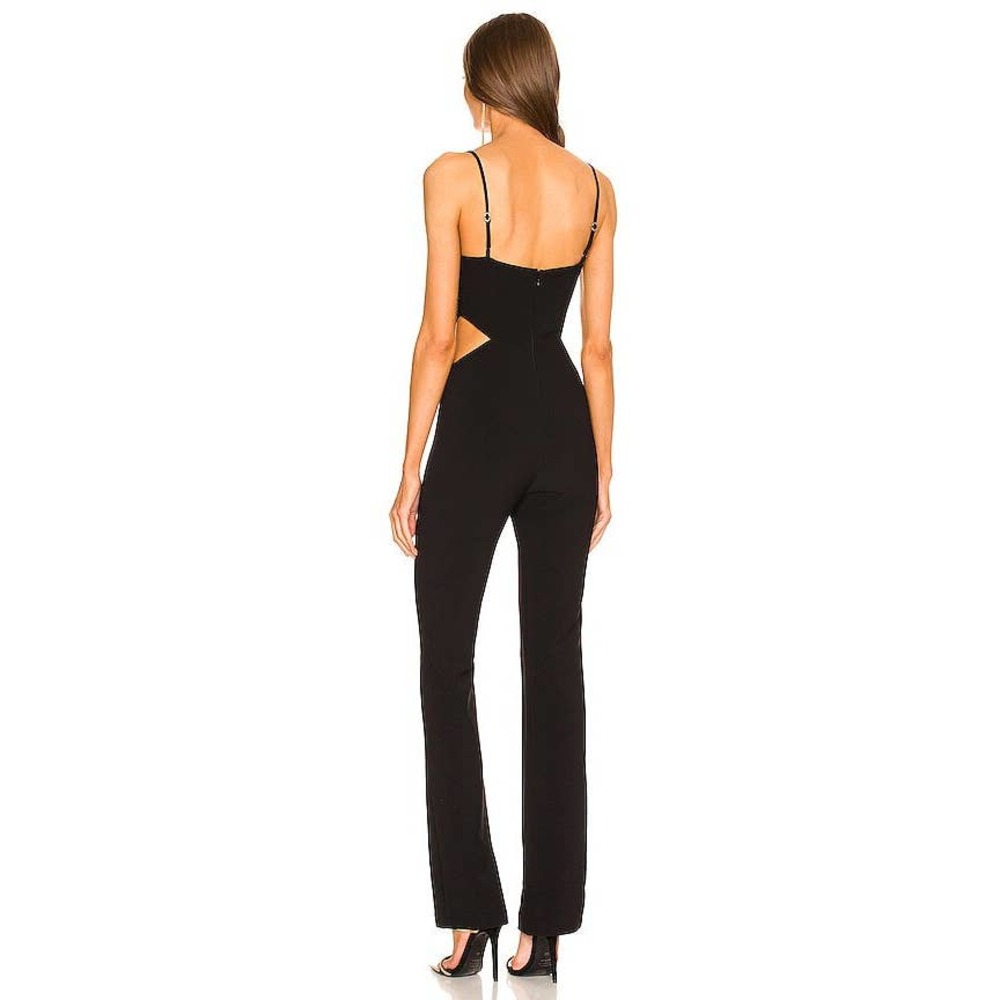 SOLD-Michael Costello Giada Black Jumpsuit - Picture 3 of 11